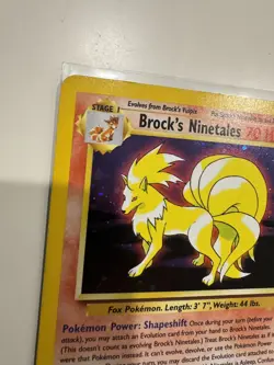 Brock's Ninetales 3/132 WOTC Gym Challenge Unlimited Holo Pokemon Card LP - Image 5