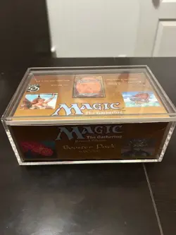 Magic The Gathering Revised EMPTY Booster Display with Graded Power Acrylic Case - Image 1