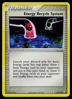 Pokemon Card - Energy Recycle System Unseen Forces 81/115 Reverse Holo Stamped - Image 1