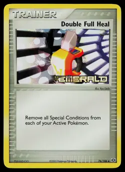 Pokemon Card - Double Full Heal Emerald 86/100 Uncommon Reverse Holo Stamped - Image 1