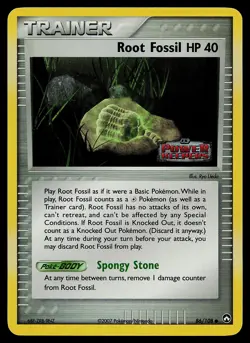 Pokemon Card - Root Fossil Power Keepers 86/108 Common Reverse Holo Stamped - Image 1