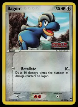 Pokemon Card - Bagon Power Keepers 43/108 Common Reverse Holo Stamped - Image 1