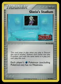 Pokemon Card Glacia's Stadium Power Keepers 76/108 Uncommon Reverse Holo STAMPED - Image 1