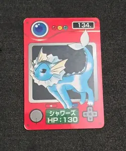 Vaporeon No. 134 Pokemon Pokedex Mini Card Zukan Japanese Nintendo - Image 1