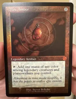 Mtg Mox Amber Retro Foil! The Brothers War Near Mint Never Played - Image 1