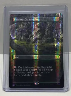 Verdant Catacombs (Borderless) (Dragonscale Foil) Tarkir Dragon Foil Near Mint - Image 1