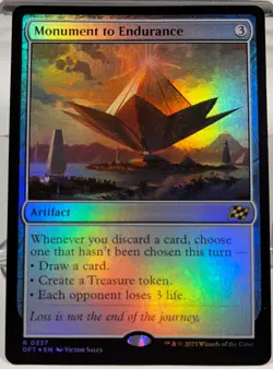 MTG Monument to Endurance - Aetherdrift (DFT) Foil Magic Near Mint - Image 1