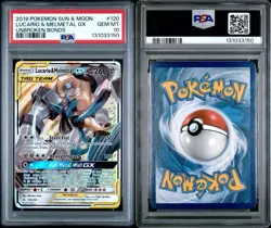PSA 10 Lucario & Melmetal GX 120/214 Tag Team SM: Unbroken Bonds Holo Pokemon - Image 3