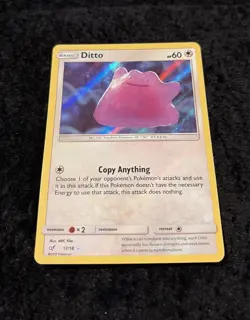 Ditto 17/18 Detective Pikachu Holo Pokemon TCG Card NM - Image 2
