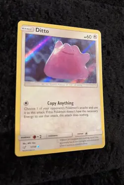 Ditto 17/18 Detective Pikachu Holo Pokemon TCG Card NM - Image 3