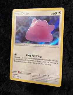 Ditto 17/18 Detective Pikachu Holo Pokemon TCG Card NM - Image 4