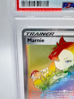 2020 Pokemon Sword & Shield Base Marnie #208 | SECRET RAINBOW | FULL ART | PSA 9 - Image 2