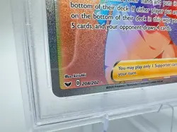 2020 Pokemon Sword & Shield Base Marnie #208 | SECRET RAINBOW | FULL ART | PSA 9 - Image 4