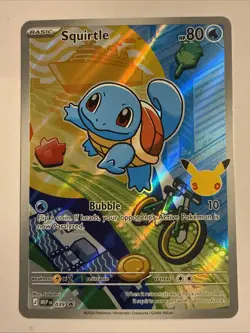 Pokemon Squirtle 039 First Partner Illustration Full Art Holo Promo - Image 1