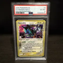 2006 POKEMON EX HOLON PHANTOMS #8 GYARADOS HOLO PSA 6 EX-MT CARD - Image 1