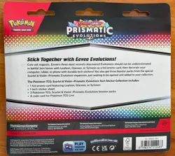 POKEMON PRISMATIC EVOLUTIONS TECH STICKER COLLECTION 3 BOOSTERS 1 GLACEON FOIL - Image 2