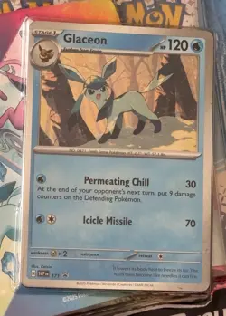 POKEMON PRISMATIC EVOLUTIONS TECH STICKER COLLECTION 3 BOOSTERS 1 GLACEON FOIL - Image 3