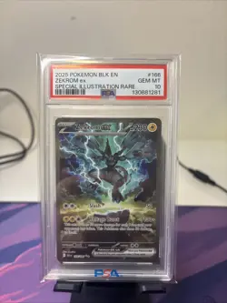 PSA 10 Zekrom ex 166/086 Pokemon Black Bolt Special Illustration Rare 2025 - Image 1