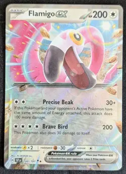 Pokemon TCG - Flamingo EX 160/191 - Double Rare - Surging Sparks - NM/M - Image 1