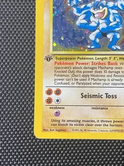 Pokemon Vintage Swirl COSMOS Holo Machamp 1st Edition CD-ROM Promo 8/102 WoTC - Image 5