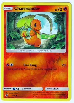 Charmander Common Dragon Majesty 1/70 LP Reverse Holo Pokemon TCG - Image 1