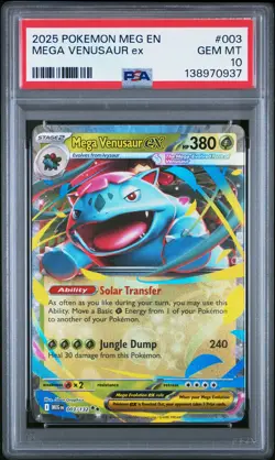 2025 POKEMON MEG EN-MEGA EVOLUTION #003 MEGA VENUSAUR EX PSA 10 - Image 1