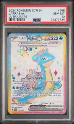 2024 POKEMON SCR EN-STELLAR CROWN ULTRA RARE #158 LAPRAS EX PSA 10 - Image 1
