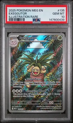 2025 Pokemon Meg En-Mega Evolution #135 Exeggutor Illustration Rare PSA 10 - Image 1