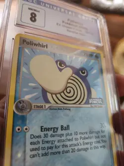 Pokemon 2005 Poliwhirl EX Unseen Forces Stamped Reverse Holo 68/115 CGC 8 - Image 1