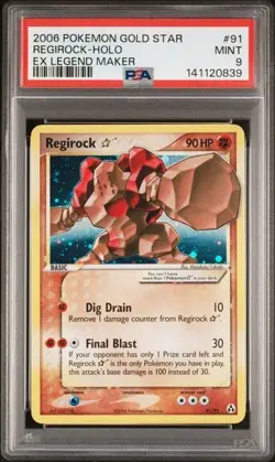 Pokemon ex Legend Maker Regice Regirock Registeel Gold Star 90 91 92 Seque PSA 9 - Image 4