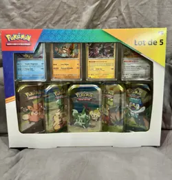 Pokemon TCG Sinnoh Stars 5-Pack Riolu Mini Tin Set Sealed FRENCH Cartes Francais - Image 1