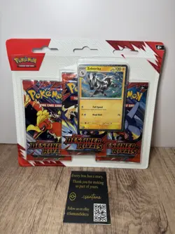ONE Pokemon Destined Rivals 3 Booster Pack Blister Zebstrika Pokemon NEW SEALED - Image 1