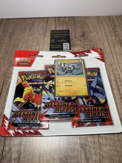 ONE Pokemon Destined Rivals 3 Booster Pack Blister Zebstrika Pokemon NEW SEALED - Image 3