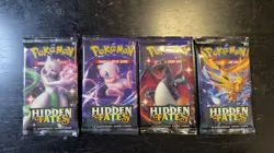 Pokemon TCG Hidden Fates Booster Packs Lot of 4 English - Image 1