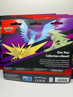 NEW SEALED x1 POKEMON TCG TEAM ROCKET ARTICUNO ZAPDOS TYRANITAR 2 PACK BLISTER - Image 2