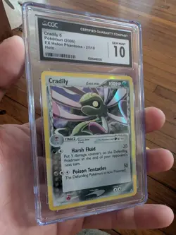 (TOP POP 15) 2006 Pokemon Ex Holon Phantoms 2/110 Cradily δ Holo CGC 10 GEM MINT - Image 2
