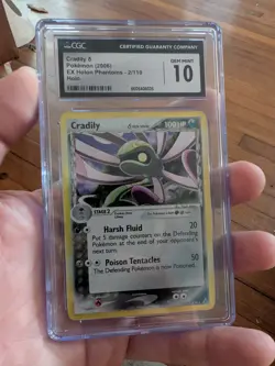 (TOP POP 15) 2006 Pokemon Ex Holon Phantoms 2/110 Cradily δ Holo CGC 10 GEM MINT - Image 3