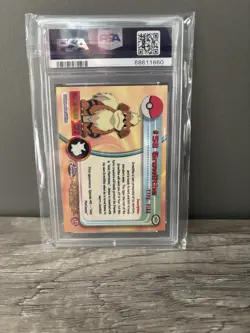 2000 Topps Chrome Pokemon TV #58 Growlithe PSA 10 GEM MINT - Image 2