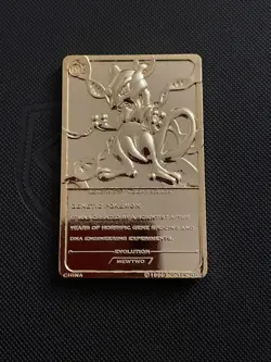 1999 MEWTWO #150 Gold Bar Card Limited Edition Burger King Gold Plated Pokemon - Image 2