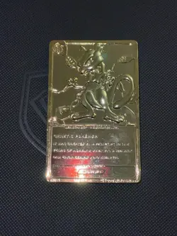 1999 MEWTWO #150 Gold Bar Card Limited Edition Burger King Gold Plated Pokemon - Image 3