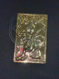 1999 MEWTWO #150 Gold Bar Card Limited Edition Burger King Gold Plated Pokemon - Image 4