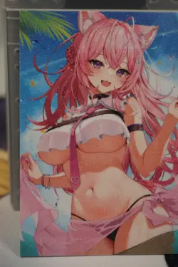 Hakui Koyori Vtuber Hololive Bikini Sexy Waifu Textured Custom Card - Image 2