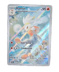Pokemon TCG Raboot Scarlet & Violet Stellar Crown Illustration Holo Card 147/142 - Image 1