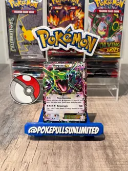 Pokemon TCG Rayquaza EX Black Star Promo Holo Card XY66 LP - Image 1