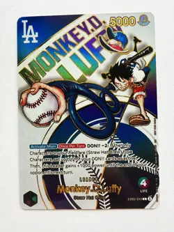 One Piece Card LA Dodgers Luffy Promo Card Unused for ※Proxy Card for Display - Image 1