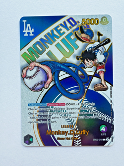 One Piece Card LA Dodgers Monkey D. Luffy Promo Card Unused ※for Replica display - Image 1