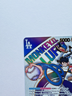 One Piece Card LA Dodgers Monkey D. Luffy Promo Card Unused ※for Replica display - Image 4