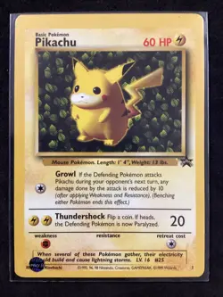 IVY Pikachu Black Star 1 League Promo Exclusive WOTC 1999 Pokemon Card NEAR MINT - Image 1