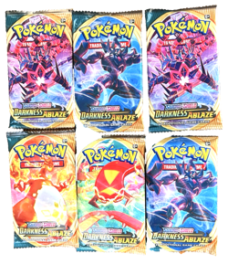 Pokemon Darkness Ablaze Booster Pack - 10 Cards Random Art Sealed Lot of 6 Packs - Image 1