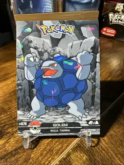 2025 Pokemon Crystal Card Collection Black Dark Edition #076 Golem Holo - Image 1